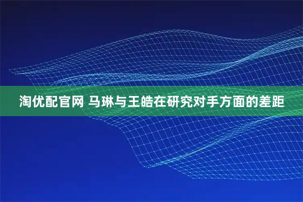 淘优配官网 马琳与王皓在研究对手方面的差距