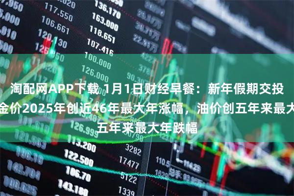 淘配网APP下载 1月1日财经早餐:新年假期交投清淡,金价2025年创近46年最大年涨幅,油价创五年来最大年跌幅